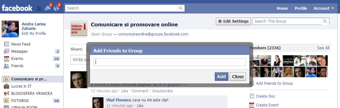 add friends to group