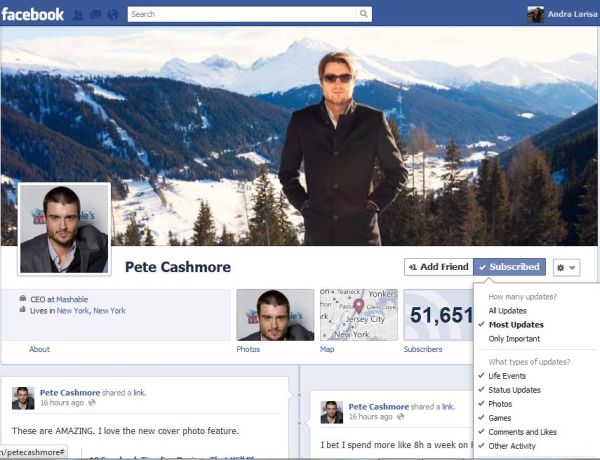pete cashmore facebook subscribe
