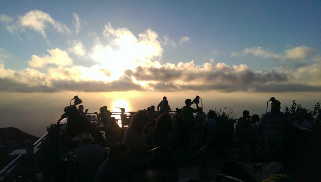 rachi restaurant at sunset