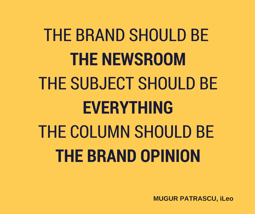 THE BRAND SHOULD BE THE NEWSROOMTHE
